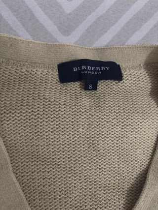 Chaleco Burberry London Beige Talla XL