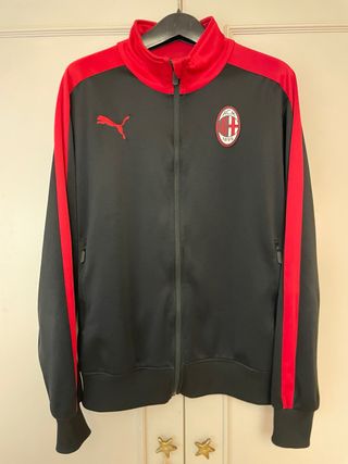 Sudadera ACM Milan Puma Negra y Roja
