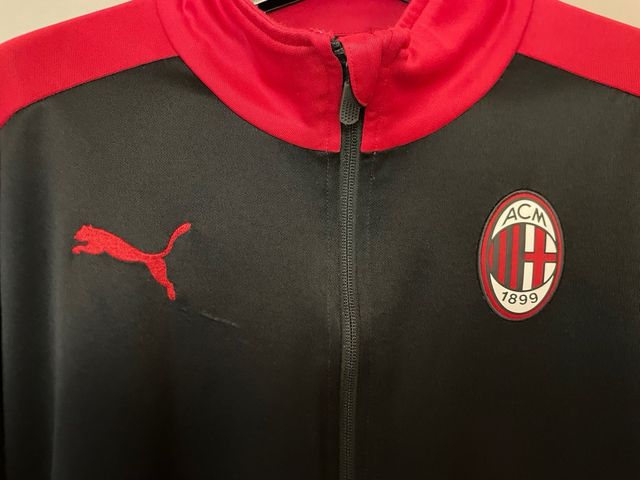 Sudadera ACM Milan Puma Negra y Roja