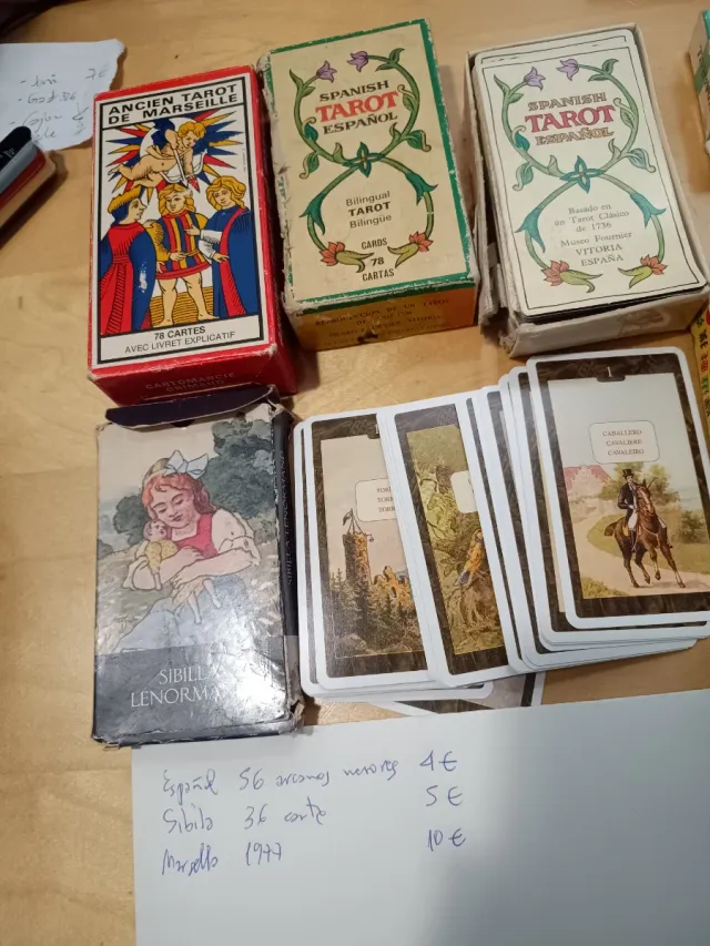 Lote 3 Tarot Sibilla Lenormand Marsella Español