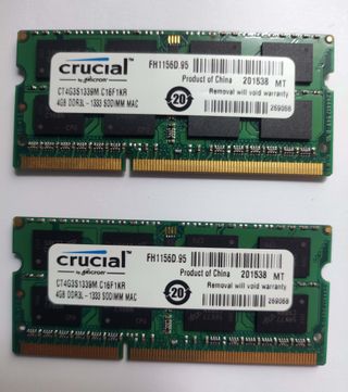 Memoria RAM 8GB (2x4GB) DDR3L-1333 SODIMM