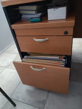 Mobile archivio 2 cassetti in legno