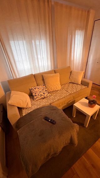 Sofá 3 plazas Ikea beige con chaiselonge