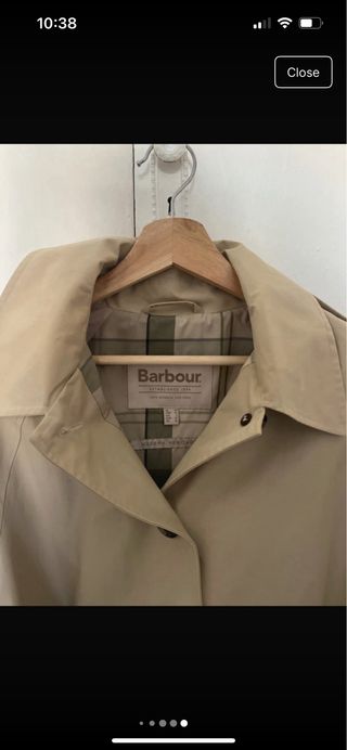 Gabardina Barbour Beige Mujer
