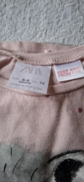 Lotto 4 magliette Zara neonata 3-9 mesi