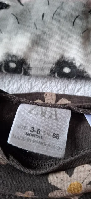 Lotto 4 magliette Zara neonata 3-9 mesi