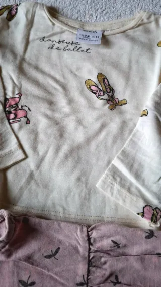 Lotto 4 magliette Zara neonata 3-9 mesi