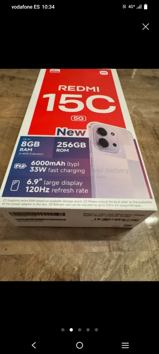 Xiaomi Redmi 15C 5G 256GB 8GB RAM Negro