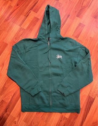Sudadera Stussy Verde Cremallera