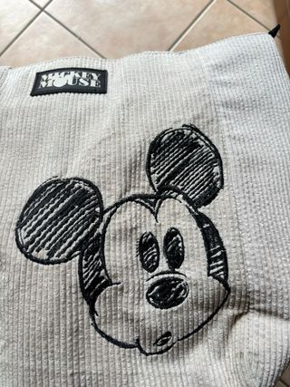 Borsa velluto Disney Mickey Mouse grande