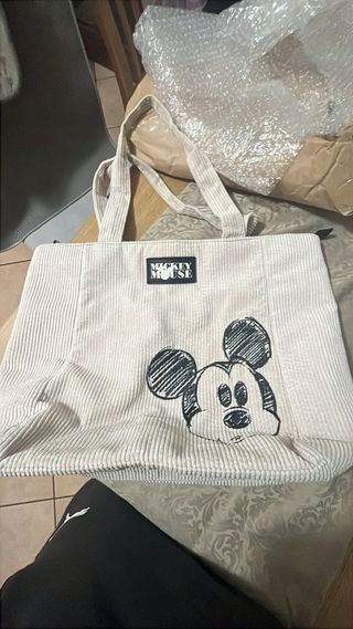 Borsa velluto Disney Mickey Mouse grande