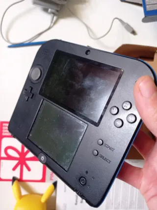 Nintendo 2DS Completa Originale Nera e Blu