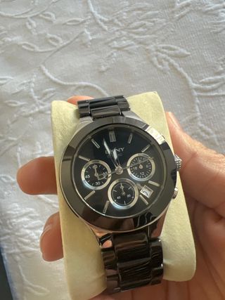 Reloj DKNY Cronógrafo Negro y Plateado