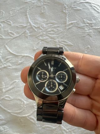 Reloj DKNY Cronógrafo Negro y Plateado