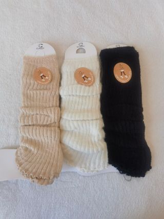 3 Pares Calentadores Lana Mujer