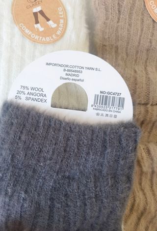 3 Pares Calentadores Lana Mujer