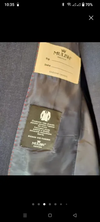 Abito uomo grigio taglia 52