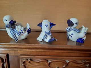 3 Paperette in Ceramica Decorate