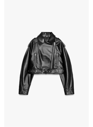 Chaqueta Nueva Cuero Zara Talla S