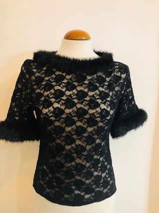 camiseta de encaje elástico