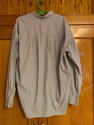 Camisa Armani Rayas Azul/Blanco Talla XXXL