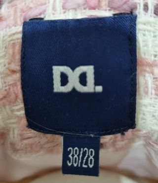 Blazer rosa tweed con ribete