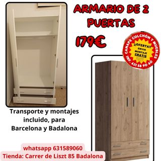 Armario 2 puertas 179€