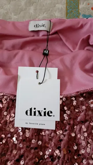 Falda Dixie lentejuelas fiesta rosa