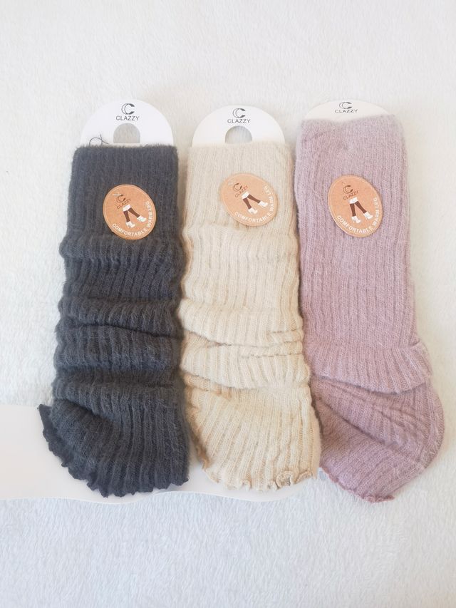3 Pares Calentadores Lana Mujer