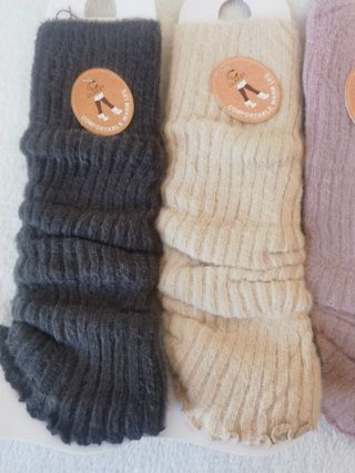 3 Pares Calentadores Lana Mujer