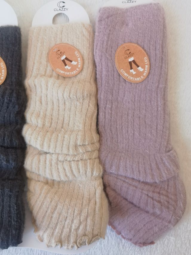3 Pares Calentadores Lana Mujer