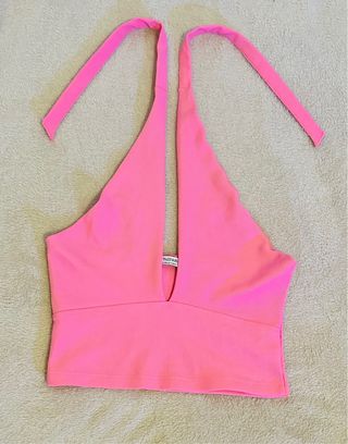 Top halter rosa