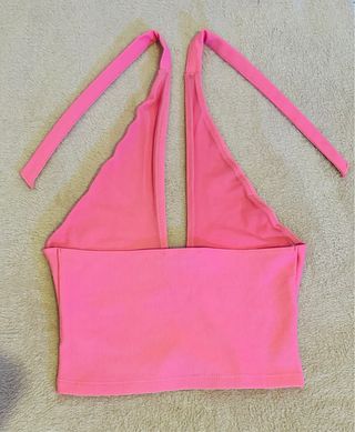 Top halter rosa