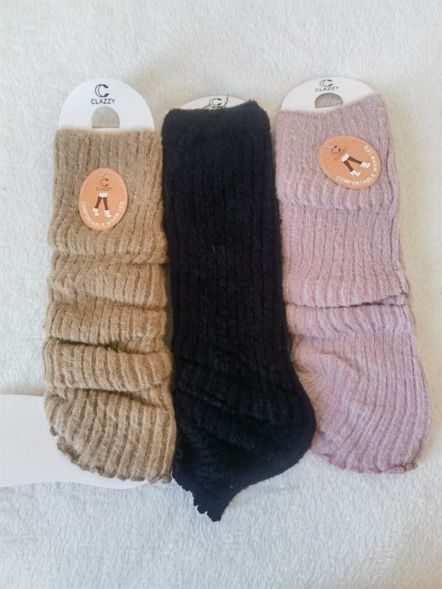 3 Pares Calentadores Lana Mujer Clazzy