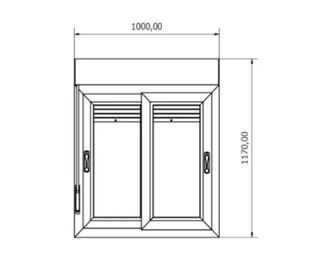 Ventana PVC 117x100