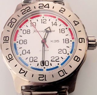 Vostok Komandirskie Automatico 24h 35084A bianco