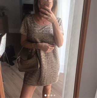 Abito paillettes oro