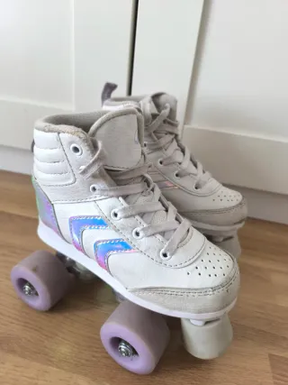 Patines 4 ruedas Decathlon Talla 30 Blancos