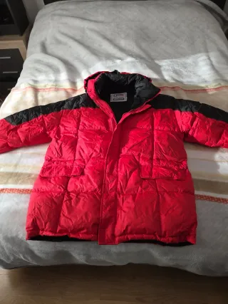 Parka de Plumas XXL Roja y Negra