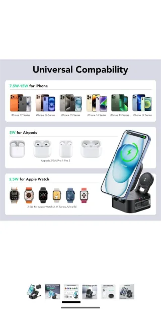 Cargador Multifuncional Carga Apple Watch Ultra