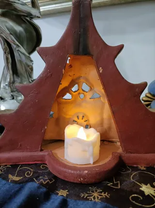 Albero Natale Terracotta Decorato