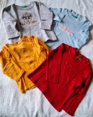 Set 4 magliette Benetton 6/9 mesi
