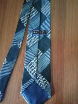 Corbata vintage geométrica microfibra