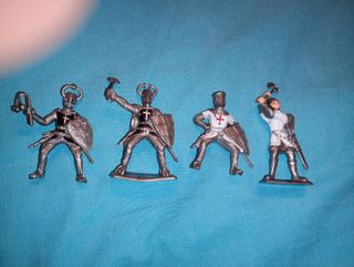 Soldatini Cavalieri Templari Set 4 Pezzi