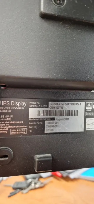 Monitor HP EliteDisplay E190i Negro/Gris