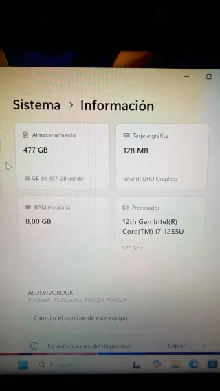 Asus VivoBook Azul/Plateado