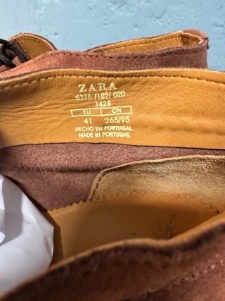 Botines Zara Ante burdeos
