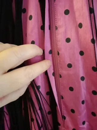 Vestido Sevillana Negro y Rosa