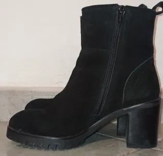 Stivaletti Lumberjack neri camoscio zip