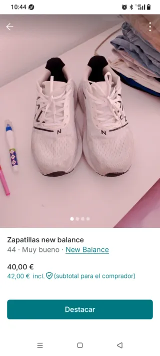 Zapatillas New Balance Talla 44 Blancas